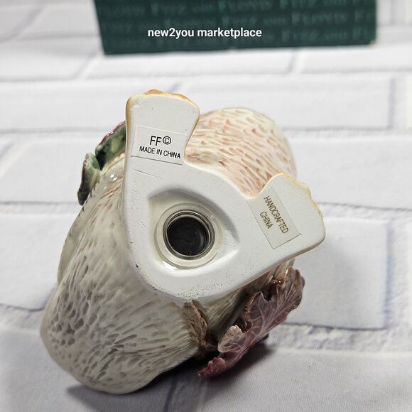 Vintage Fitz & Floyd Salt & Pepper Shakers Autumn Splendor Ceramic Goose Duck - Picture 3 of 12